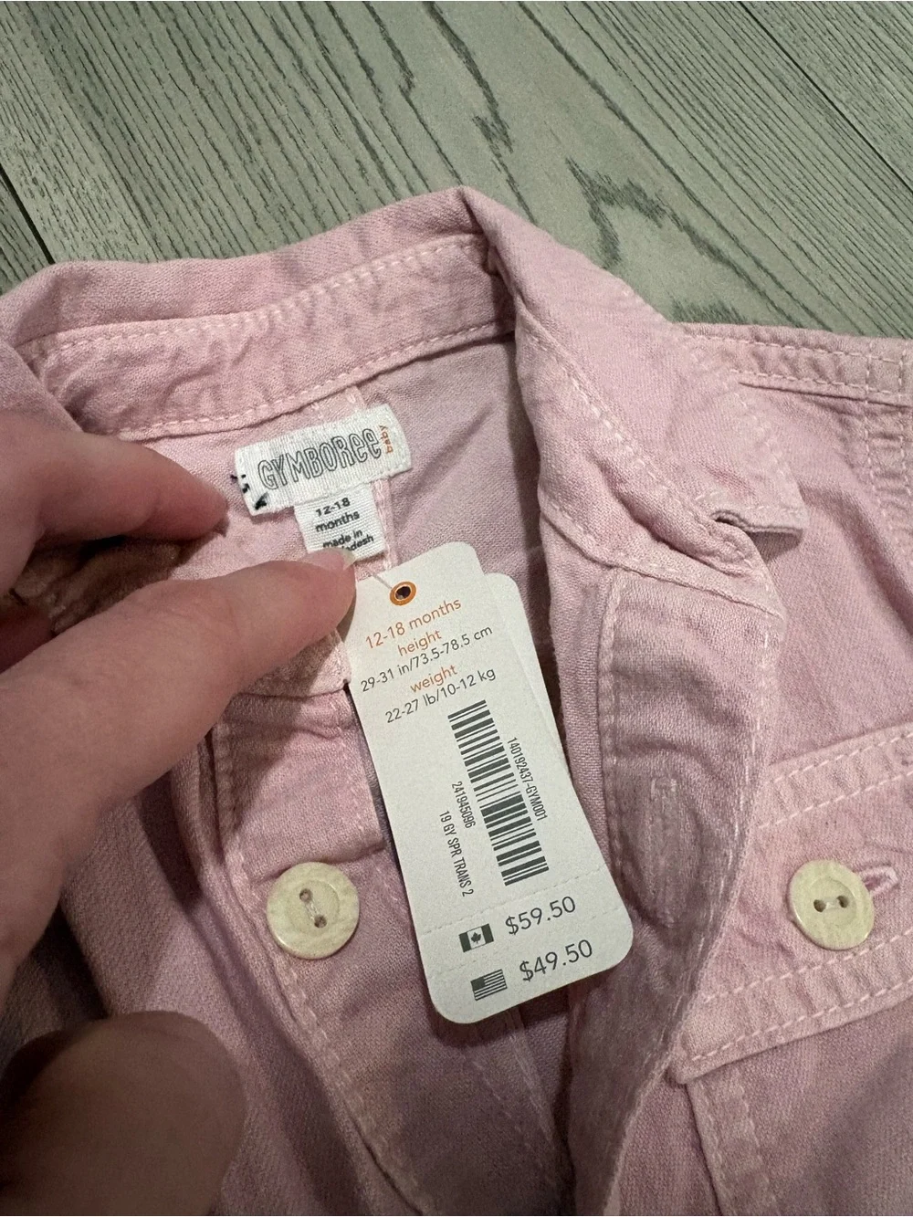 Gymboree Baby Light Pink Jumpsuit Size 12/18 Months NWT
